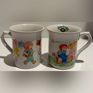 Vintage 1984 Cabbage Patch Doll Coffee Cups - Mugs Great Condition Rare Gift